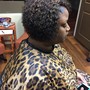 Rod Set On Relaxed Hair