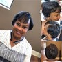 Women's Short Hair  shampoo and style on relaxed hair only