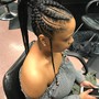 Feeding braids to back 1-2 Braids