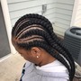 Small feed in braids