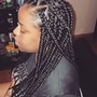 Fulani Braids (Box braids in the back)