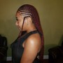 Kids med feed in braids  W/ box braids 7-10 years