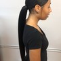 Sleek ponytail