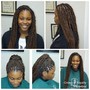 Med knotless box braids