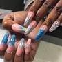 2 ombré acrylic nails