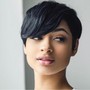 Relaxer Retouch. Cut. Style (pixie cut)