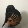 Medium feed in braids