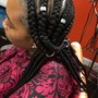 Large knotless box braids