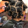 Bantu Knots/square parts