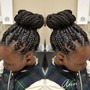 Natural Hair 2 french braids