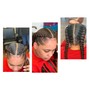 Half  ponytail/ half sew in