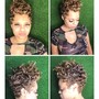 Deluxe package (relaxer, cut , semi  permanent color or  rinse  )