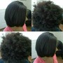 Natural hair shaping short hair