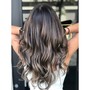 Balayage (touch up), shadow root, lowlights, cut and style