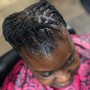 Medium /shoulder length  Loc retwist and style