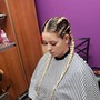 Straight back Cornrows