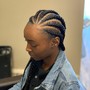 Small feed in braid ponytail