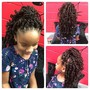 Half Twist/braids with curls or flatiron