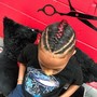 Feed in Cornrows straight back(4-6 braids)