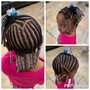 Kid's Cornrow with single braids