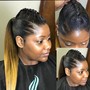 Slick back ponytail