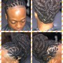 Natural Hair Updo/Relaxed Hair