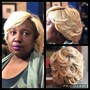 Natural Hair Updo/Relaxed Hair