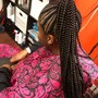 Large knotless box braids