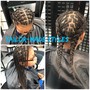 4 Feeder Braids with 3 small braids