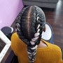 Feed in braid Ponytail