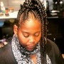 Feed In Braids with small braids