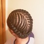 Cornrows ( Natural hair straight back cornrow no added hair)