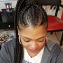 16-20 Straight Back Feed-in Braids(2rows)