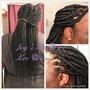 Feed-in ponytail Braids Small