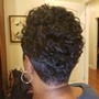 Flat Iron/Curl Relaxed Hair (Short Pixie)