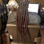 Butt length  Feedin braids