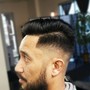 Adult Haircut with beard and Razor lineup