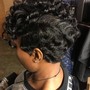 Shampoo and Style Short Relaxed hair