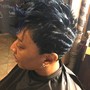 Shampoo and Style Short Relaxed hair