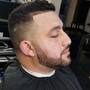 Adult Haircut with beard and Razor lineup