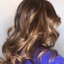 Color medium length hair;