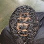 Wash 2 strand retwist  ( upper back shoulders)