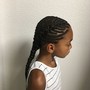 Feed in updo Cornrows