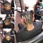 Feed in cornrows