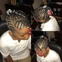 Feed in cornrows