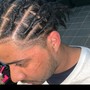 Straight back cornrows