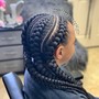 2 Feed-in Goddess Braids