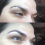 Microblading with manual shading touchup