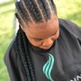 Jumbo Braids Into a Ponytail