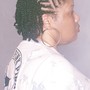 Cornrows half head with extentions